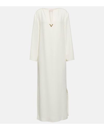 Valentino Silk Cady Maxi Gown - White