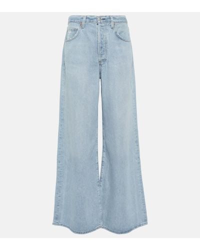 Citizens of Humanity High-Rise Wide-Leg Jeans Beverly - Blau