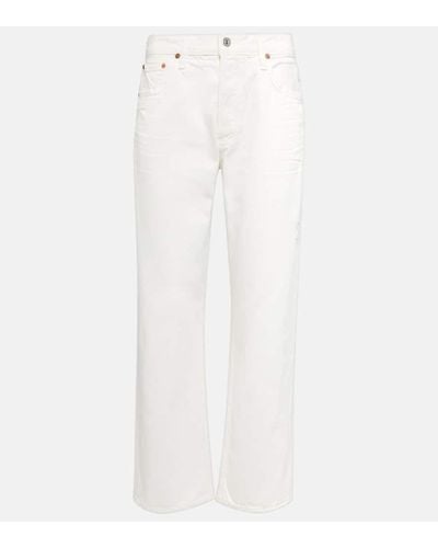 Citizens of Humanity Neve Mid-rise Straight Jeans - White