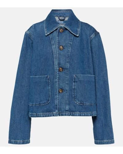 Polo Ralph Lauren Cropped Denim Jacket - Blue