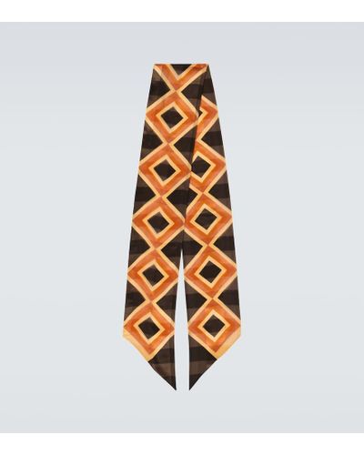 Saint Laurent Silk Scarf - Orange