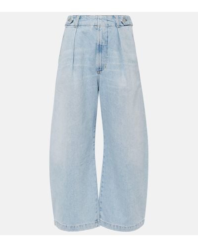 Citizens of Humanity Payton High-rise Twill Wide-leg Trousers - Blue
