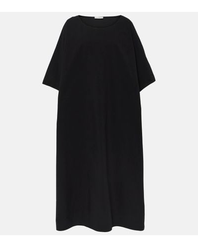 The Row Robe midi Isora en coton - Noir