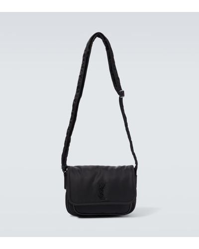 Saint Laurent Niki Small Leather-trimmed Messenger Bag - Black