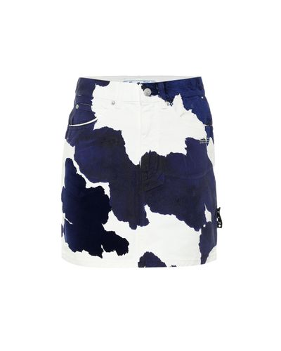 Off-White c/o Virgil Abloh Printed Denim Miniskirt - Blue