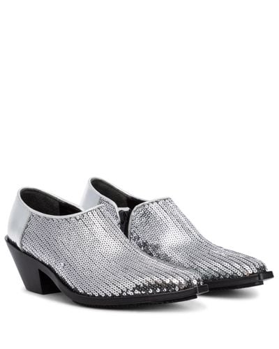 Junya Watanabe Sequined Ankle Boots - Gray