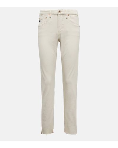 AG Jeans Girlfriend Mid-rise Slim-fit Jeans - Natural