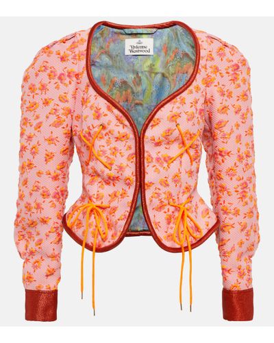 Vivienne Westwood Embroidered Jacket - Orange