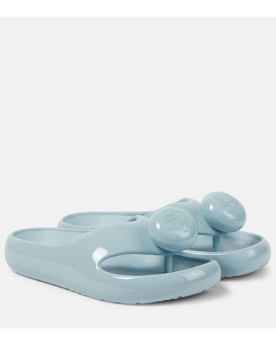 Loewe Paula's Ibiza Foam Pebble Thong Sandals - Blue