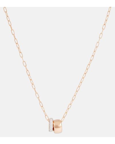 Pomellato Iconica 18kt Gold Necklace With Diamonds - White