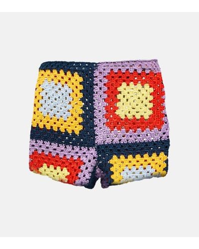 Marni X No Vacancy Inn - Shorts in crochet di cotone - Blu