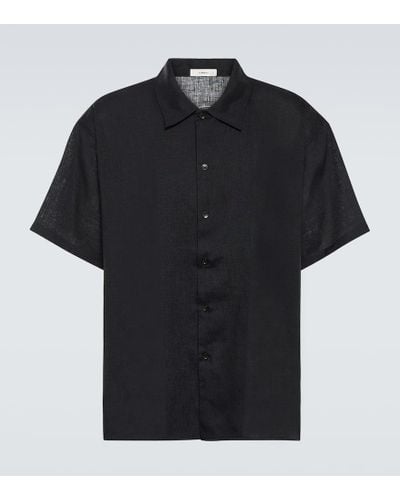 Commas Camisa oversized de lino - Negro