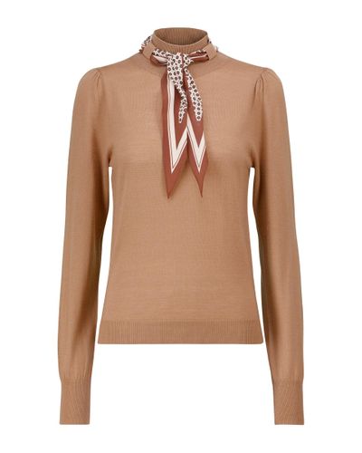 Veronica Beard Essenza Wool And Silk Sweater - Brown