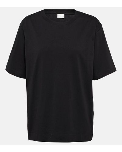 Dries Van Noten T-shirt in jersey di cotone - Nero