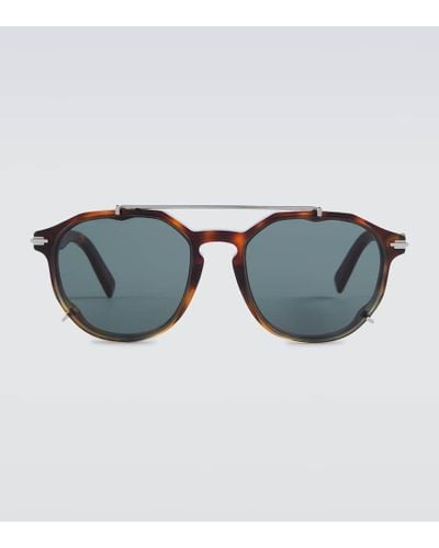 Dior Diorblacksuit Ri Round Sunglasses - Blue