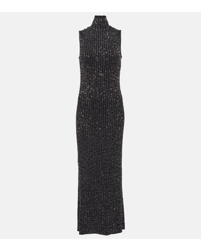 Missoni Sequined Turtleneck Maxi Dress - Black