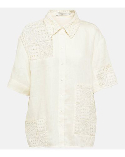 Sir. The Label Rayure Patchwork Cotton Shirt - White