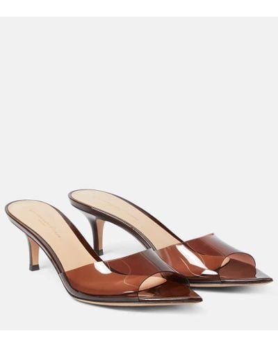 Gianvito Rossi Mules Elle de PVC - Marrón