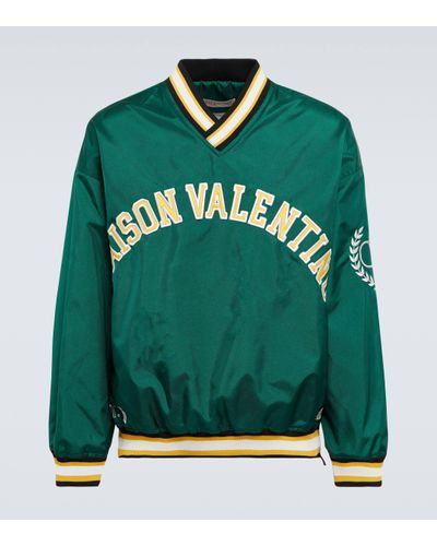 Valentino Logo Applique Varsity Jumper - Green