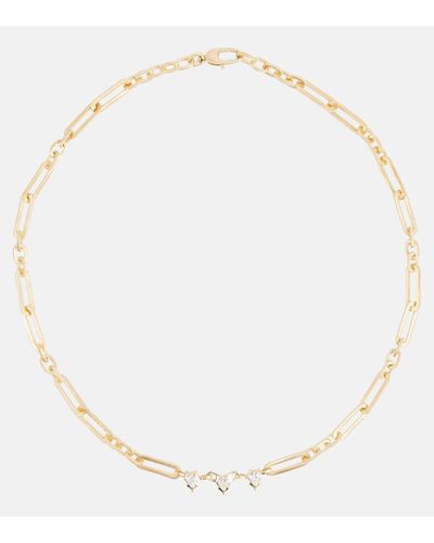 Jade Trau Priscilla 18kt Gold Chain Necklace With Diamonds - Metallic