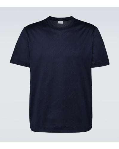 Brioni Camiseta de jersey de algodon - Azul