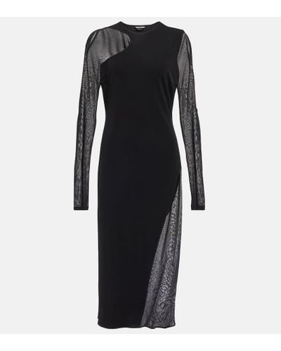Tom Ford Jersey Midi Dress - Black