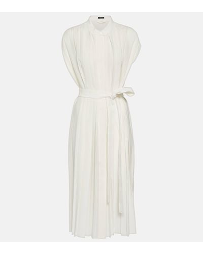 JOSEPH Davidge Pleated Midi Dress - White
