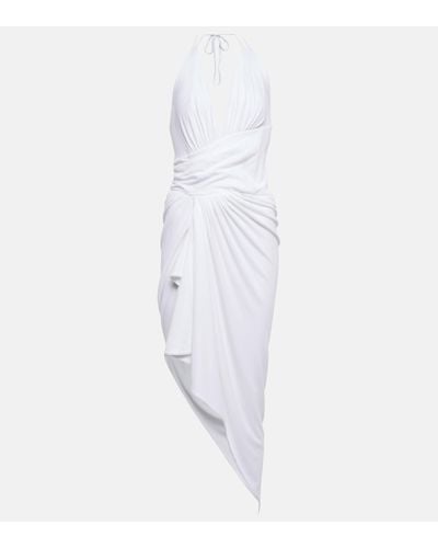 Alexandre Vauthier Asymmetrical Halterneck Midi Dress - White