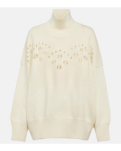 Chloé Wool Turtleneck Sweater - Natural