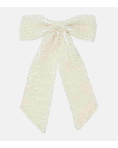Rebecca Vallance Pearla Embellished Hair Clip - White