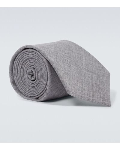 Brunello Cucinelli Krawatte aus Wolle - Grau