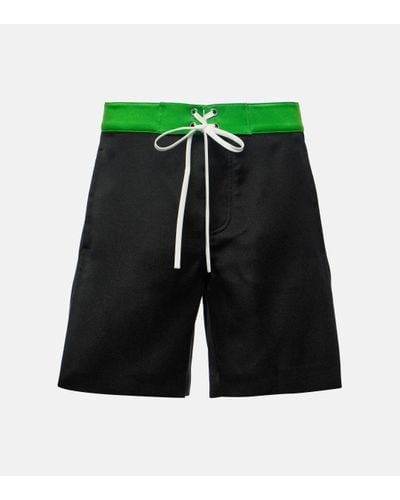 Miu Miu Short en satin - Vert