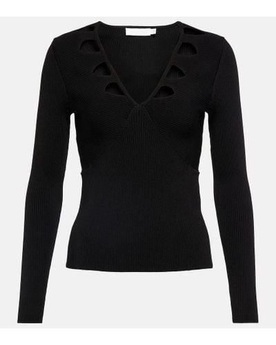 Jonathan Simkhai Pullover Solene aus Rippstrick - Schwarz