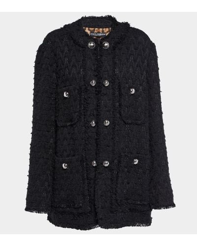 Dolce & Gabbana Jacke aus Tweed - Schwarz