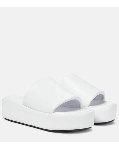 Balenciaga Sandali Rise in pelle con platform - Bianco