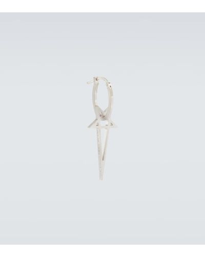 Rick Owens Pendientes de plata de ley - Blanco