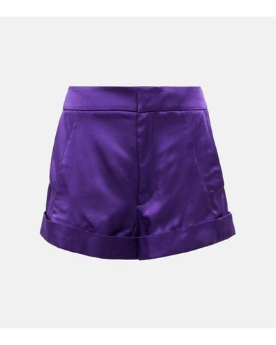 Tom Ford Satin Shorts - Purple