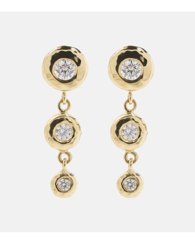 Octavia Elizabeth Ohrringe Nesting Gem aus 18kt Gelbgold mit Diamanten - Mettallic