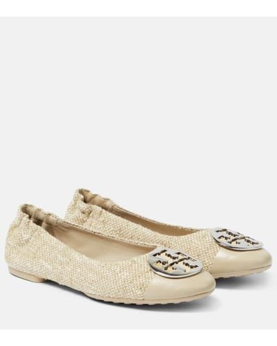 Tory Burch Claire Tweed Ballet Flats - Natural