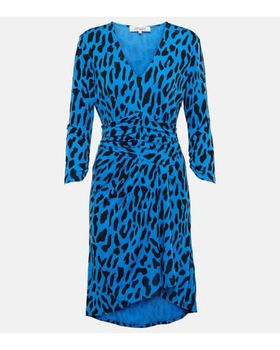 Diane von Furstenberg David Midi Dress - Blue