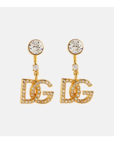 Dolce & Gabbana Dg Embellished Earrings - Metallic