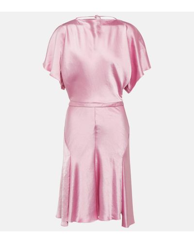 Victoria Beckham Satin Dress - Pink