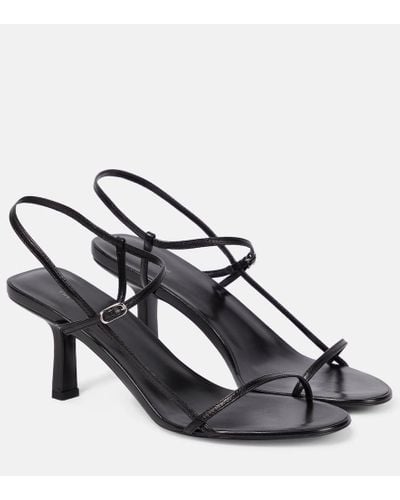 The Row Bare Leather Sandals - Metallic
