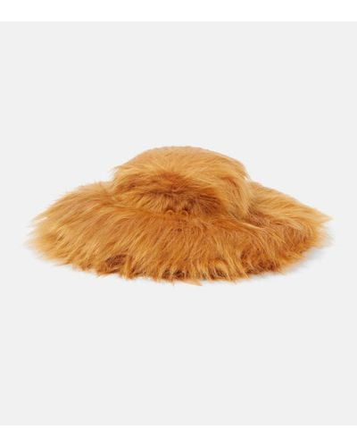 Ruslan Baginskiy Faux Fur Hat - Orange