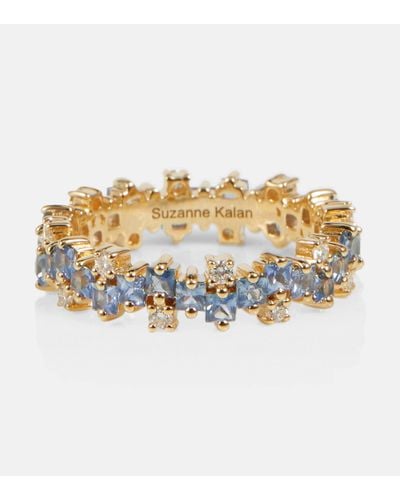 Suzanne Kalan 18kt Gold Ring With Sapphires And Diamonds - Metallic
