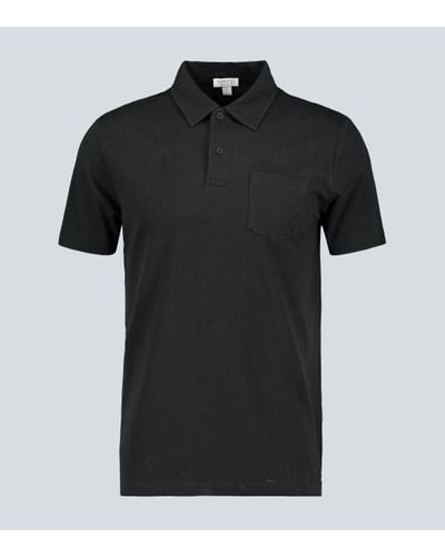 Sunspel Polo Riviera en coton - Noir