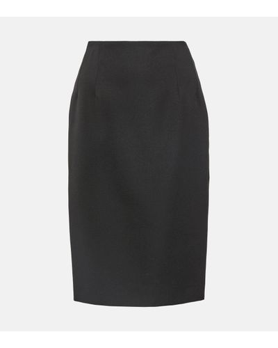 Versace Grain De Poudre Pencil Skirt - Black