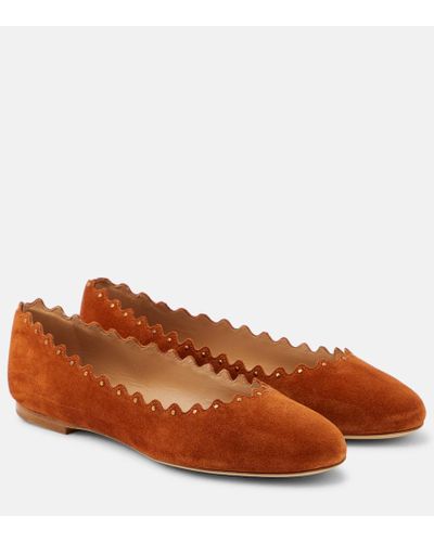 Chloé Lauren Ballerinas mit Nieten - Braun