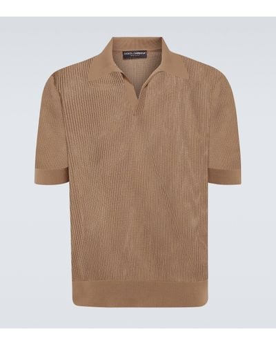 Dolce & Gabbana Cotton Polo Shirt - Brown