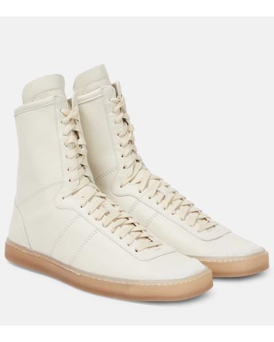 Lemaire Linoleum Boxing Leather Sneakers - Natural